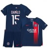 Original Trikotsatz Paris Saint-Germain 2023-24 Danilo 15 Heimtrikot Für Kinder